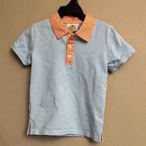 Children's Polo Shirt in Light Blue and Orange size 4T
